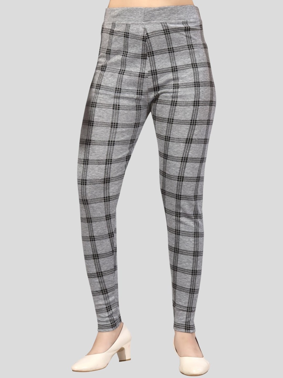 

Aarika Girls Checked Rapid-Dry Track Pants, Grey
