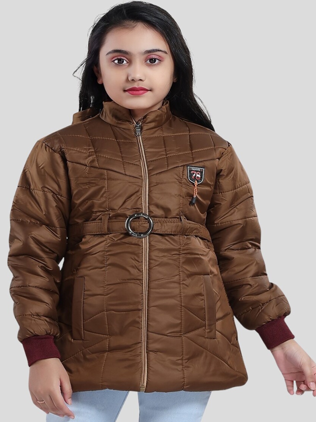 

Aarika Girls Longline Padded Jacket, Brown