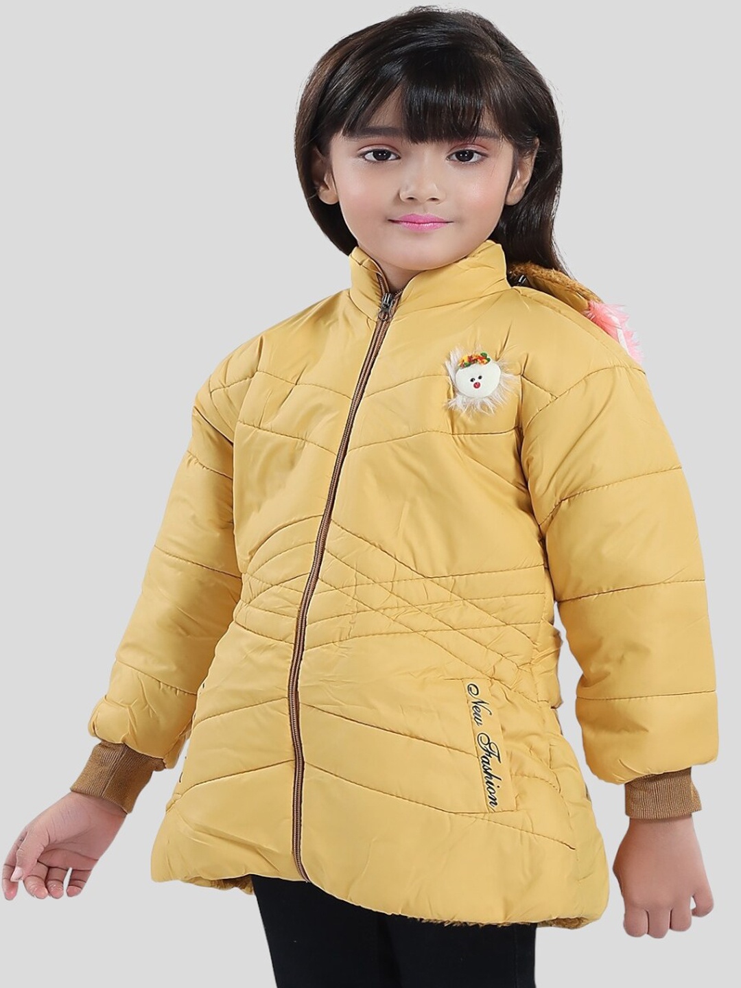 

Aarika Girls Hooded Puffer Jacket, Yellow