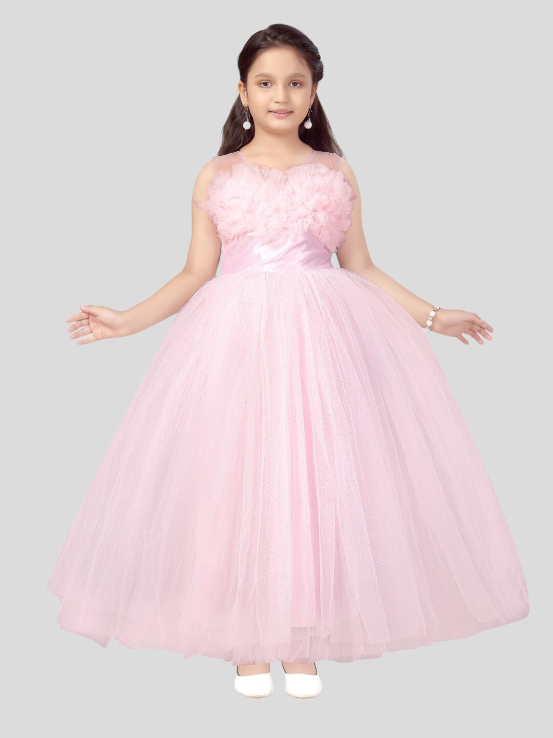 

Aarika Round Neck Maxi Dress, Pink
