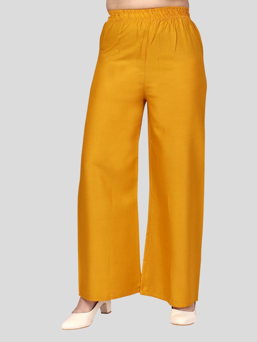 

Aarika Girls Cotton Chambray Palazzos, Yellow