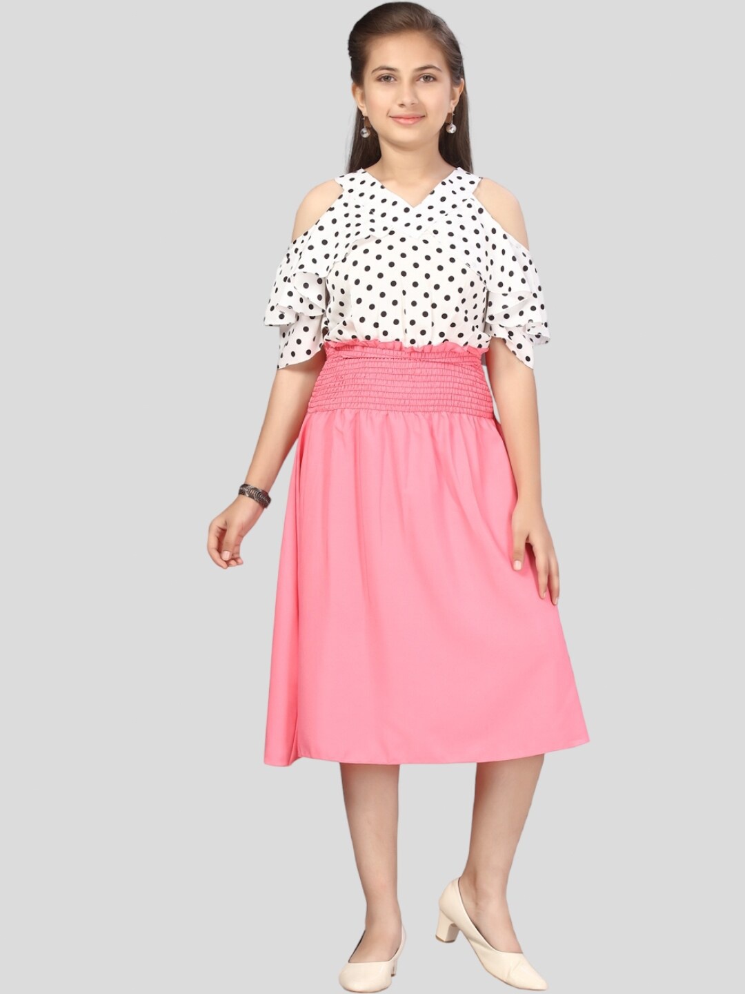 

Aarika V Neck Midi Dress, Pink