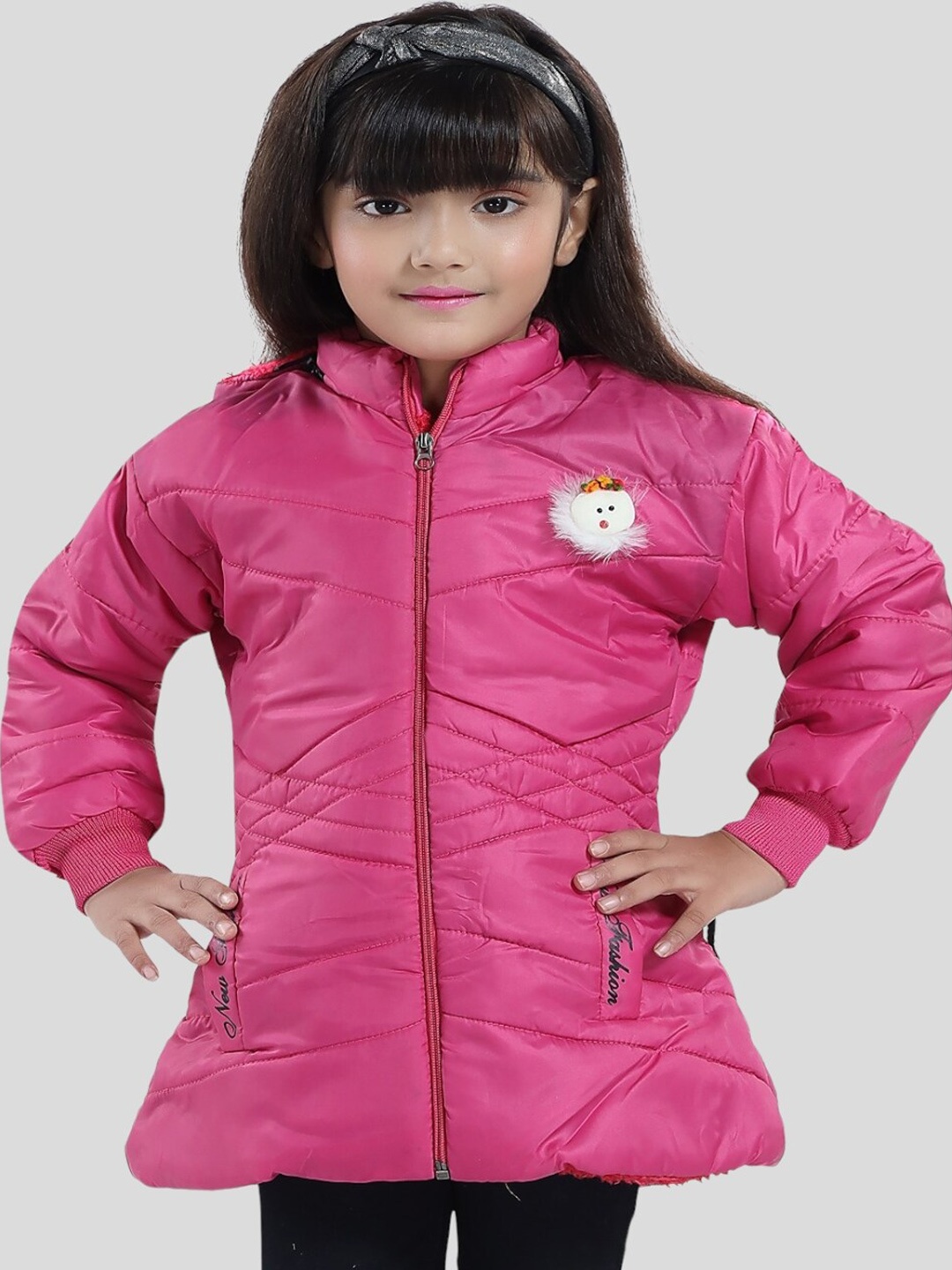 

Aarika Girls Hooded Longline Padded Jacket, Pink