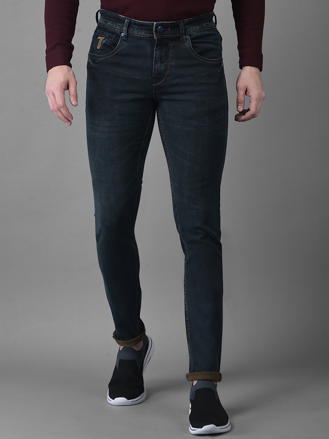 

Canary London Men Cotton Smart Skinny Fit Stretchable Jeans, Blue