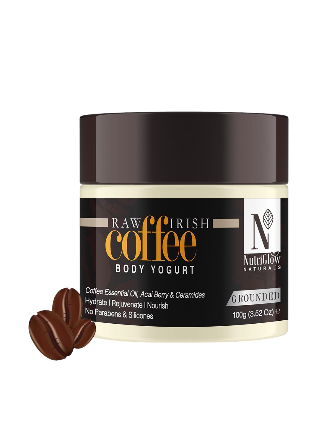 

NutriGlow Naturals Raw Irish Coffee Body Yogurt-100g, Coffee brown