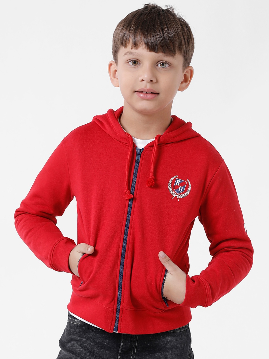 

KATE & OSCAR Boys Hooded Sweatshirt, Red