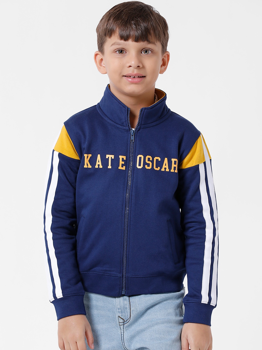 

KATE & OSCAR Boys Printed Fleece Sweatshirt, Navy blue
