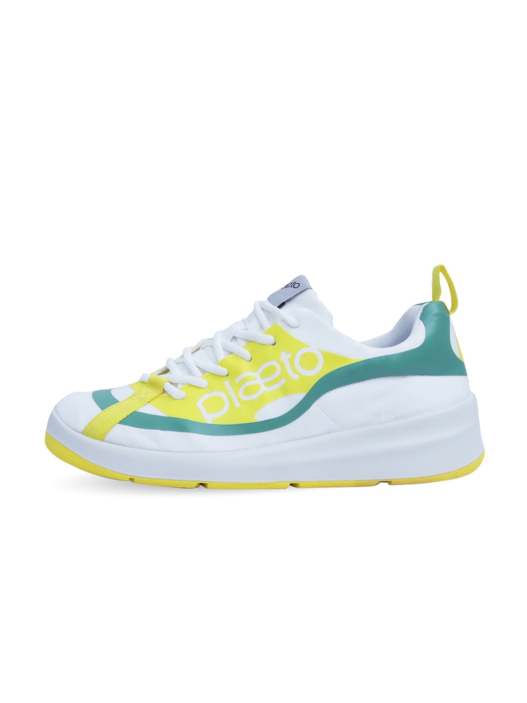 

Plaeto Unisex Printed Ignite Multiplay Non-marking Lightweight Sports Shoes, White