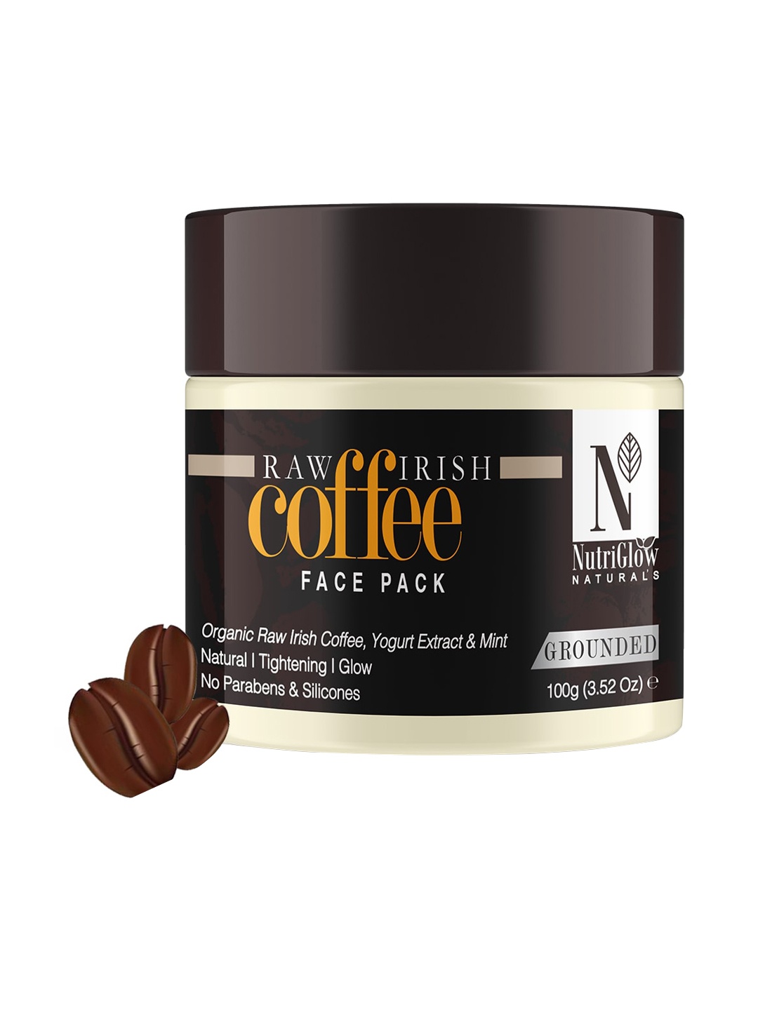 

NutriGlow Naturals Raw Irish Deep Cleansing Coffee Face Pack - 100g, Brown