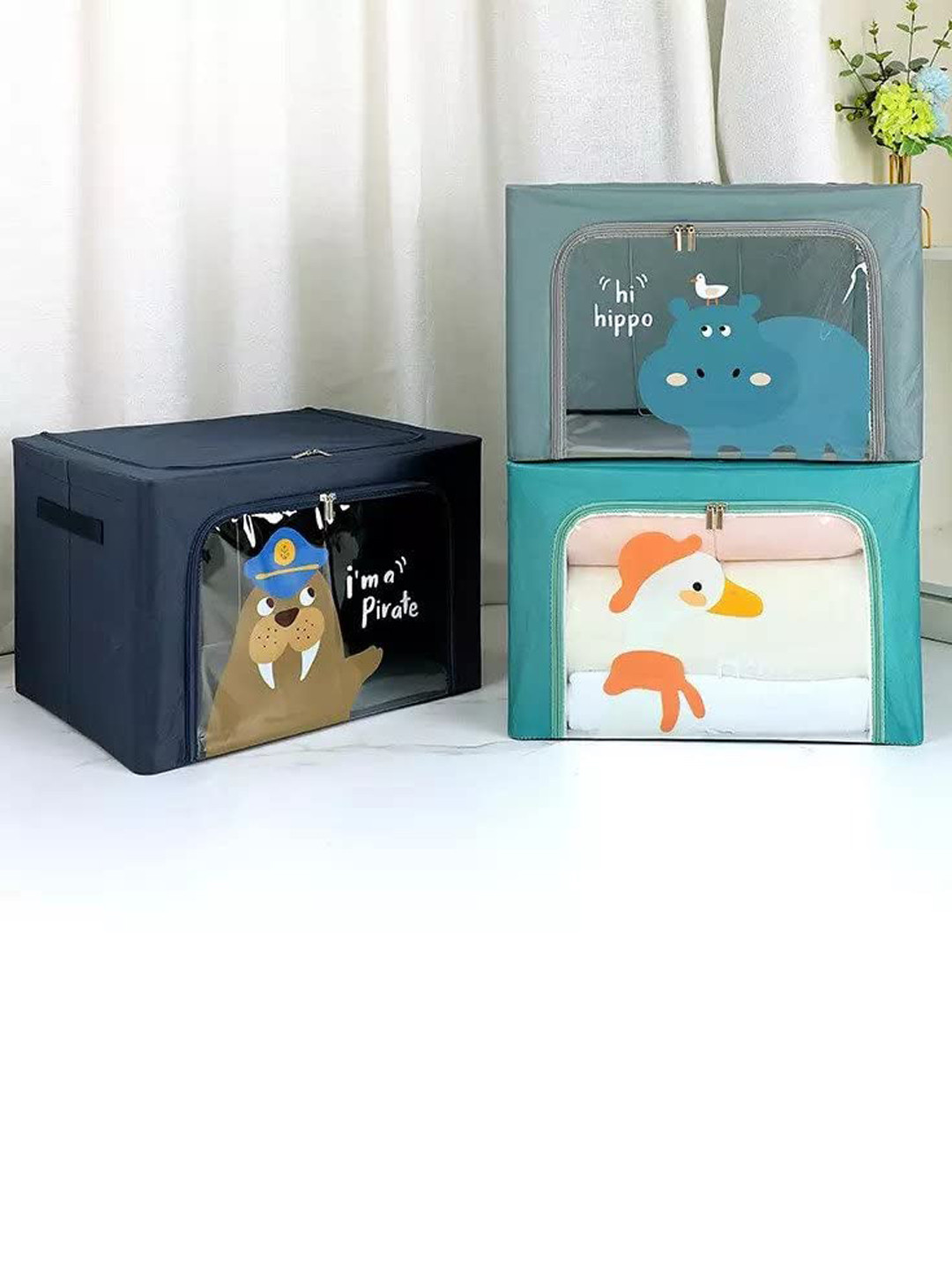 

HOUSE OF QUIRK Blue Multi-Utility Foldable Storage Organiser