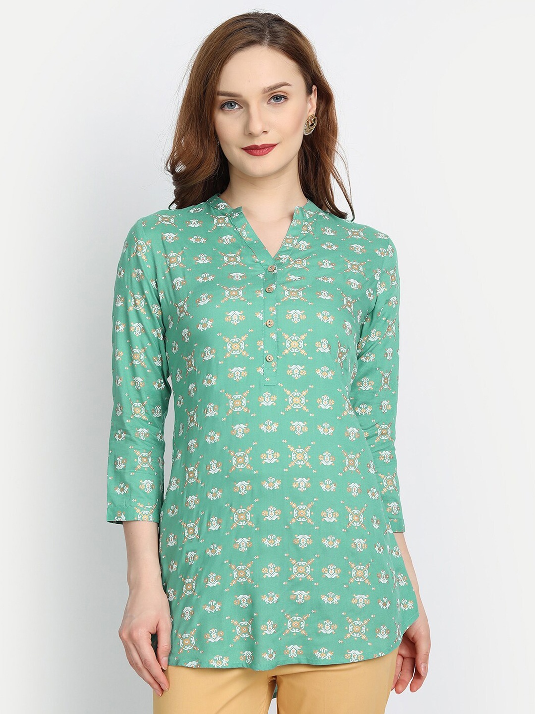 

SUTI Ethnic Motifs Printed Kurti, Green