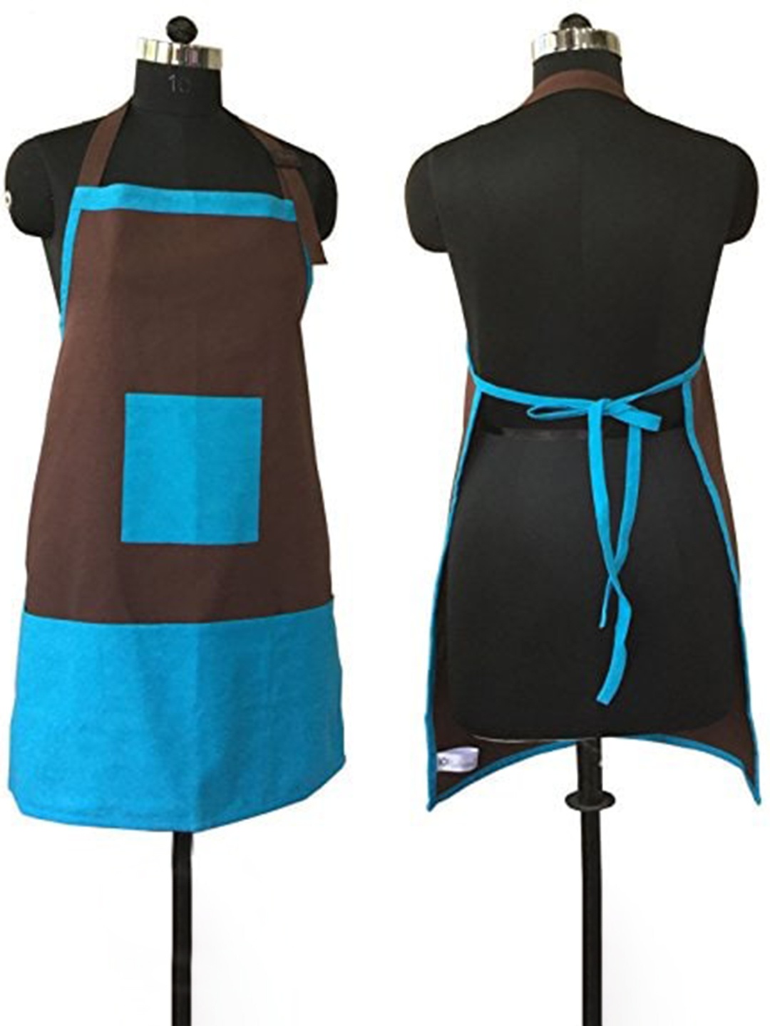 

Lushomes Brown & Blue Colorblocked Pure Cotton Apron