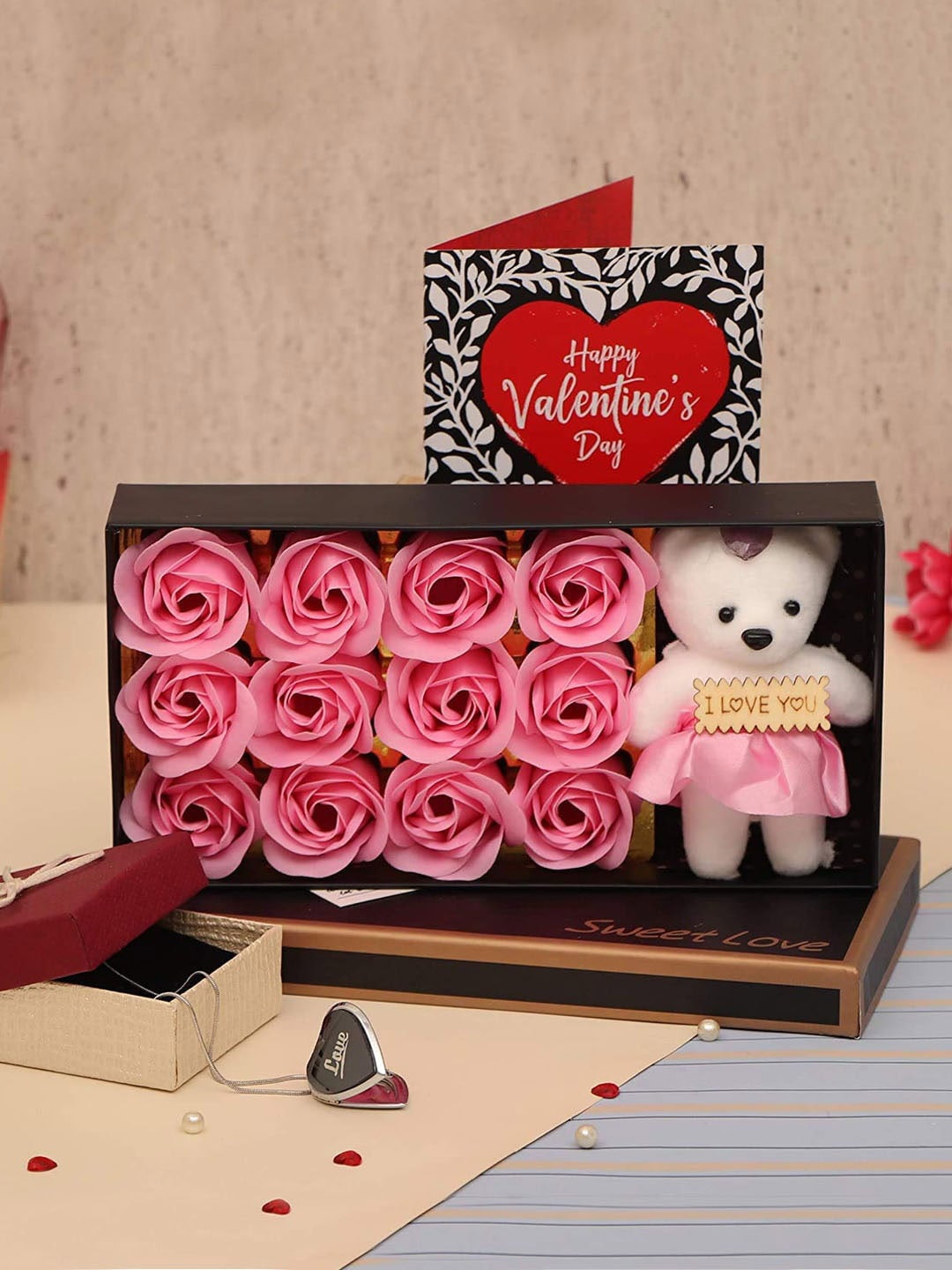 

TIED RIBBONS Red & Black Valentine Day Gift Set