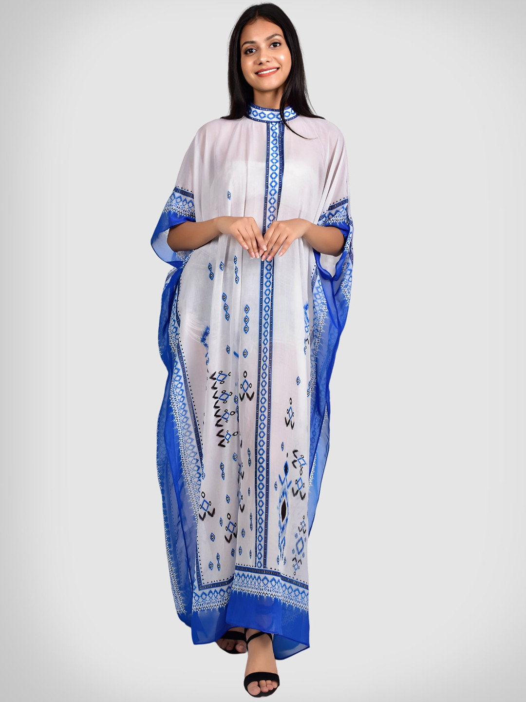 

Rajoria Instyle Women Printed Kaftan Coverup Dress, White