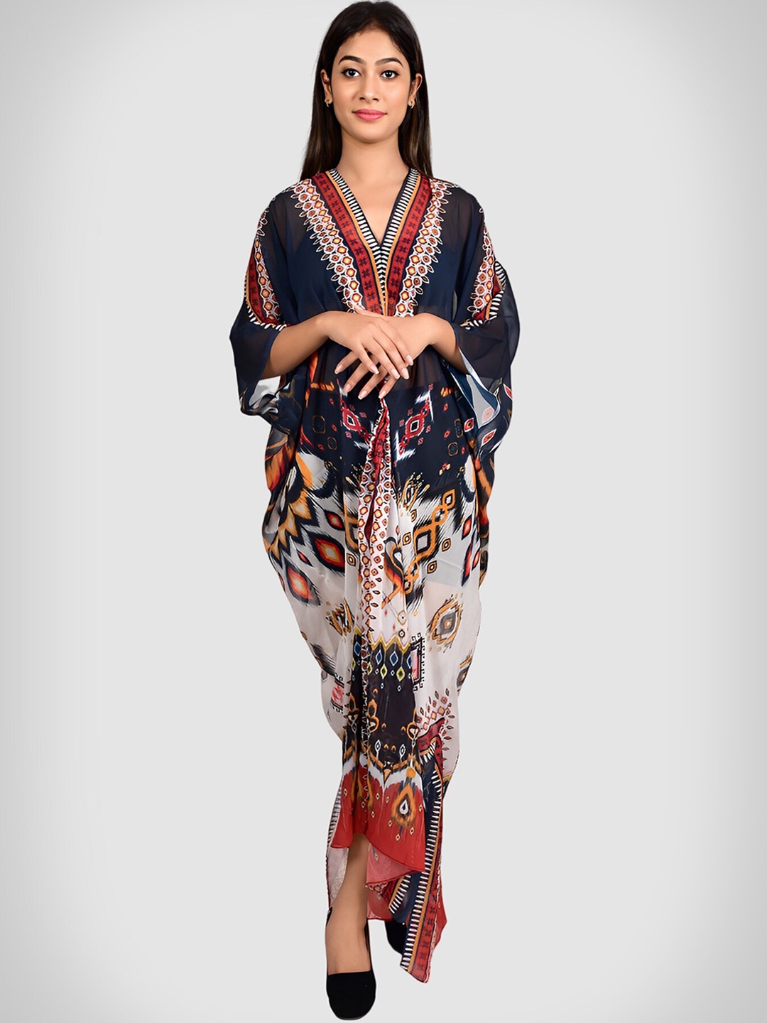 

Rajoria Instyle Women Digital Printed Cover up Dress, Black