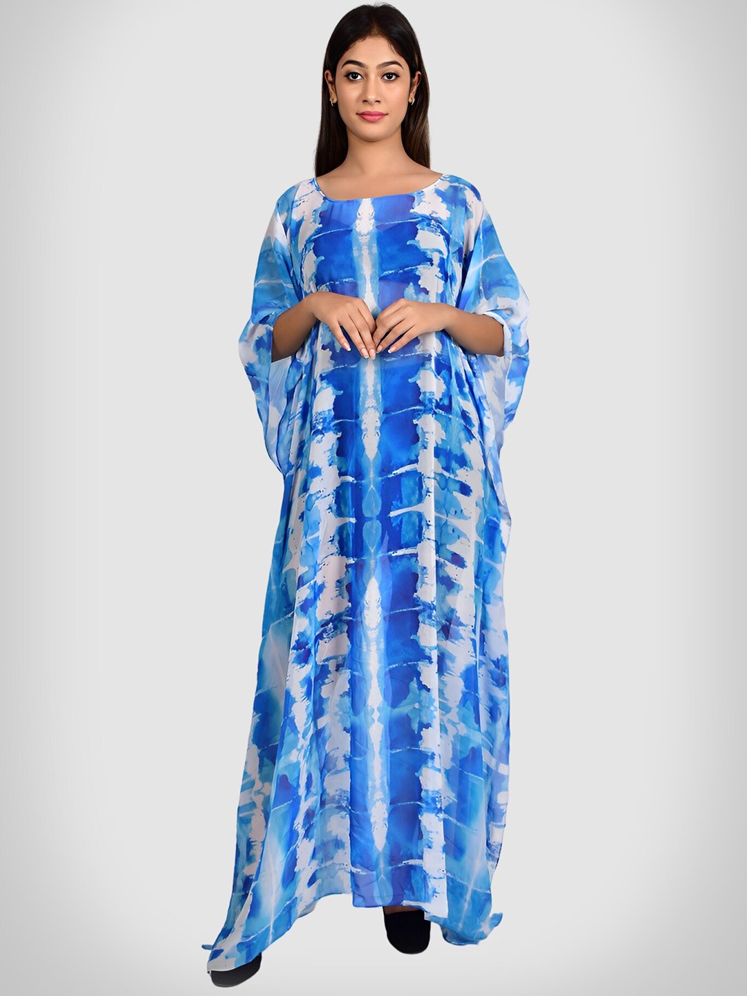 

Rajoria Instyle Digital Printed Kaftan Cover-Up Beach Swim Dress, Blue