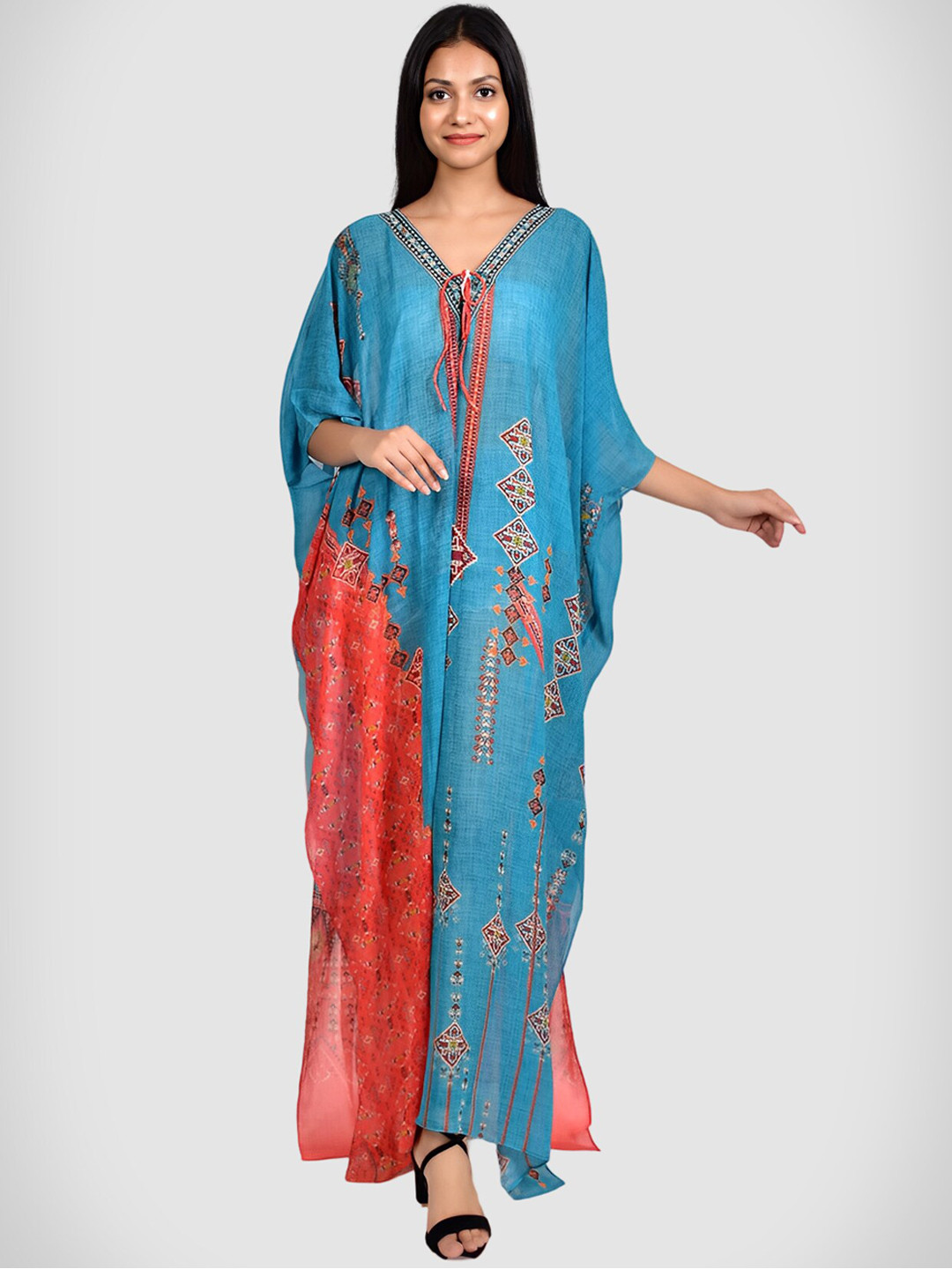 

Rajoria Instyle Women Printed Cover-Up Dress, Blue