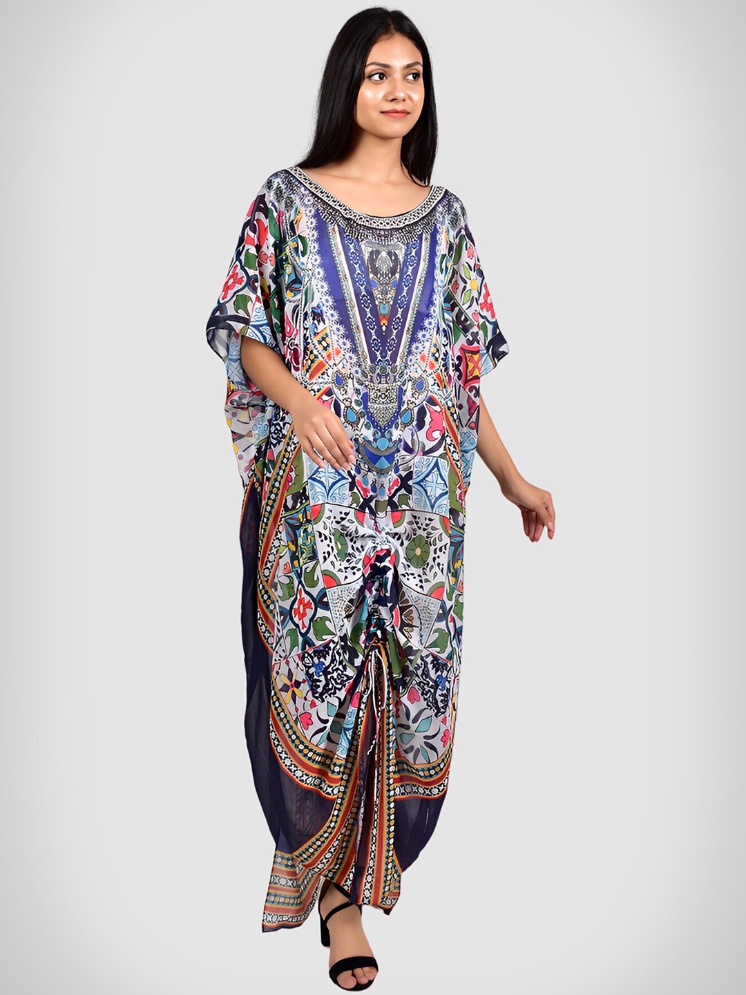 

Rajoria Instyle Women Printed Cover-Up Beach Swim Dress, Blue