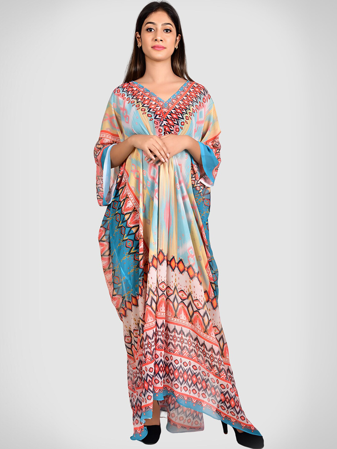 

Rajoria Instyle Women Digital Printed Cover up Dress, Blue