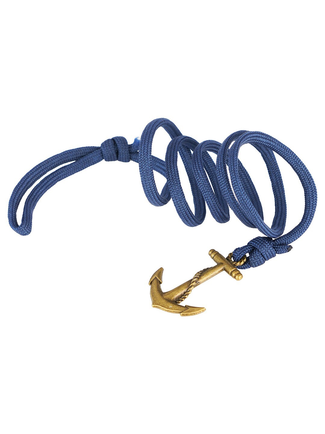 

TOFFCRAFT Men Gold-Plated Multistrand Anchor Bracelet, Blue