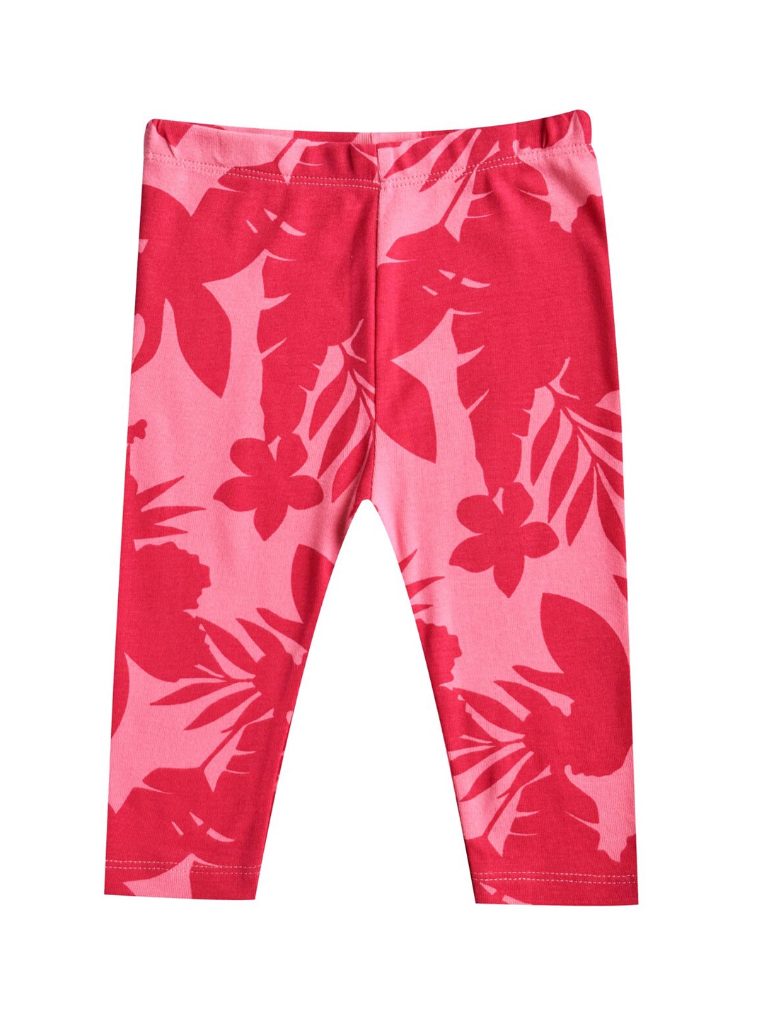 

milou Girls Printed Pure Cotton Ankle Length Leggings, Pink