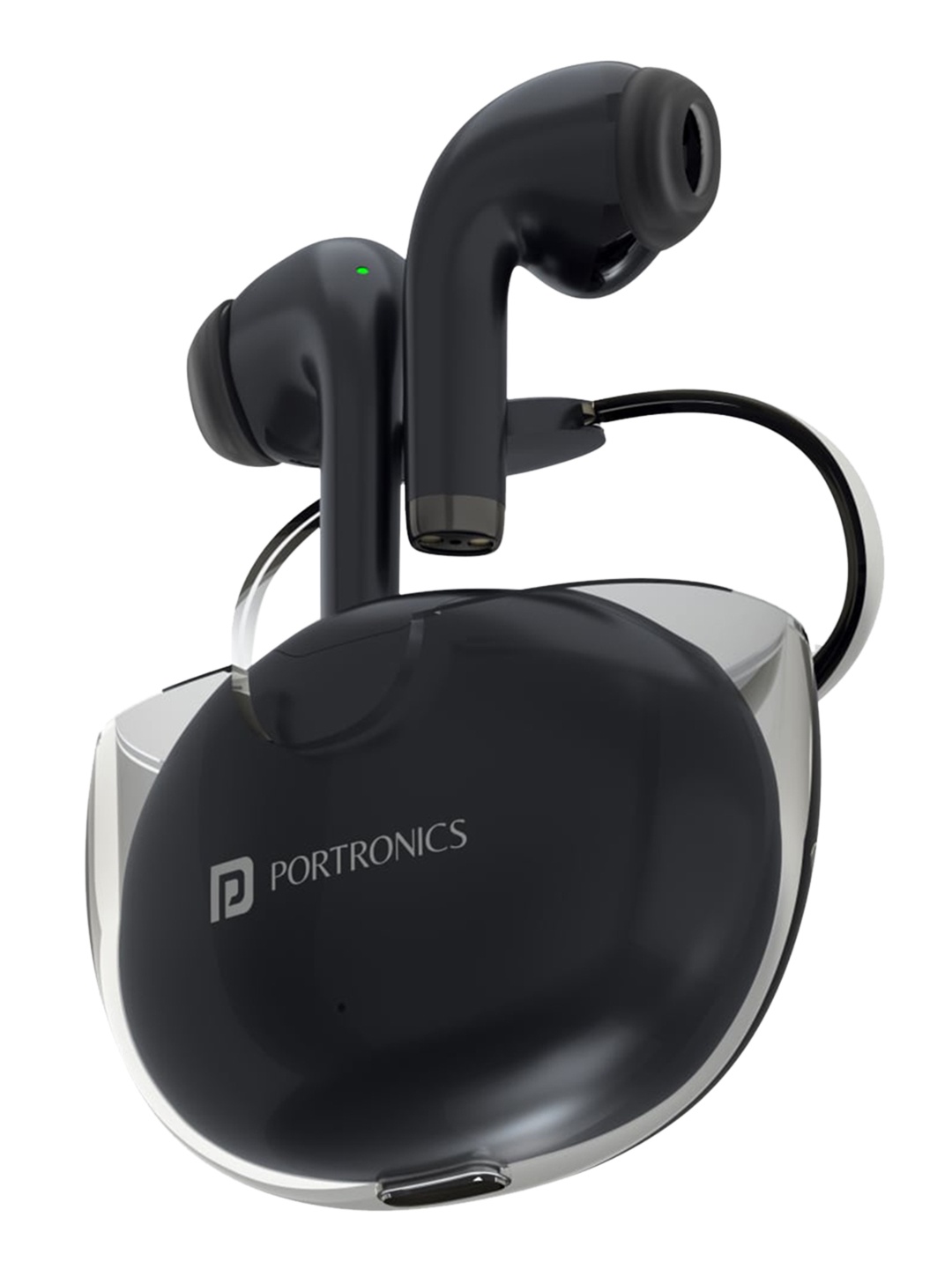 

Portronics Harmonics Twins S4 Smart TWS Earbuds, Black