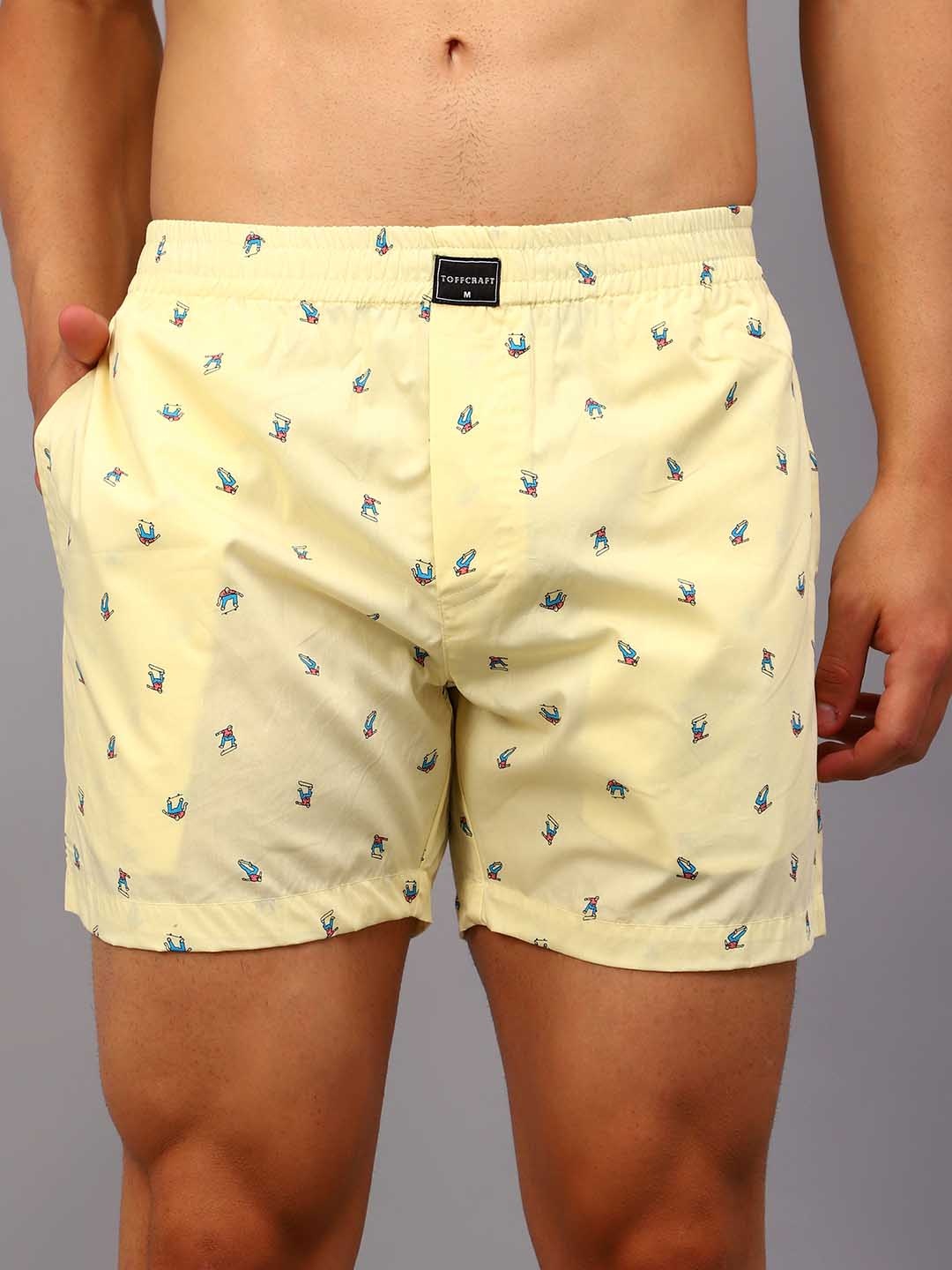 

TOFFCRAFT Men Printed Boxers AUSTIN_SUMMER, Yellow