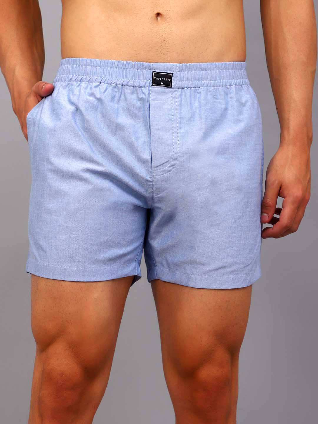 

TOFFCRAFT Men Austin Oxford Boxers AUSTIN_OXFORD, Blue