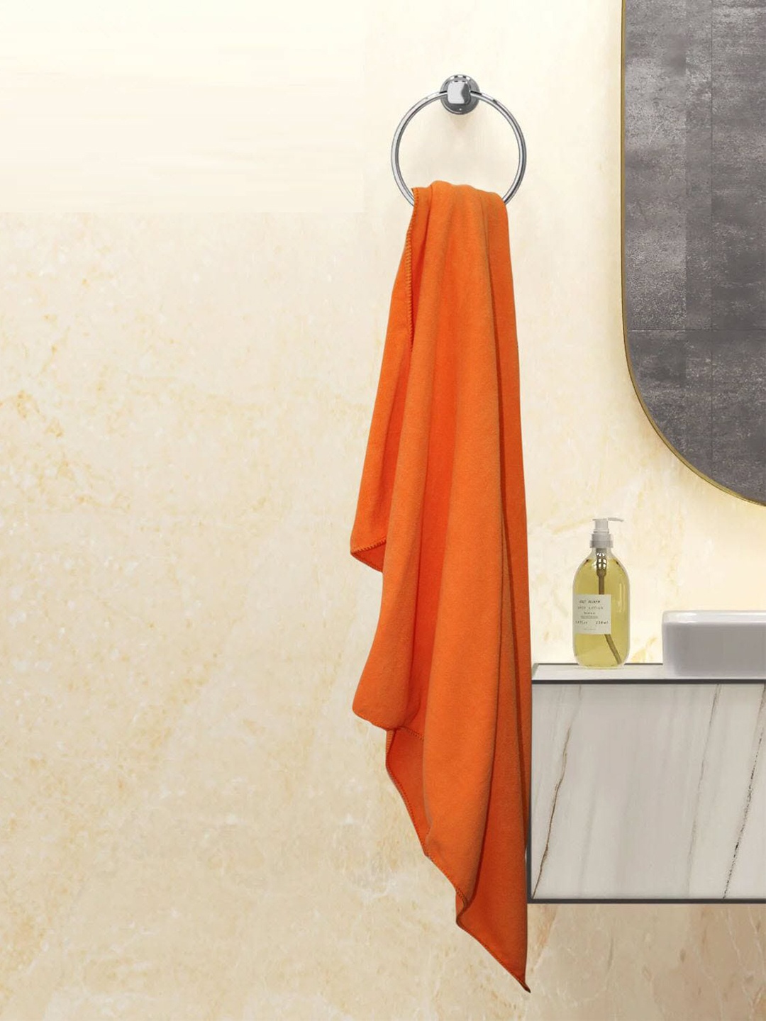 

Lushomes Orange 300 GSM Quick Dry Bath Towel