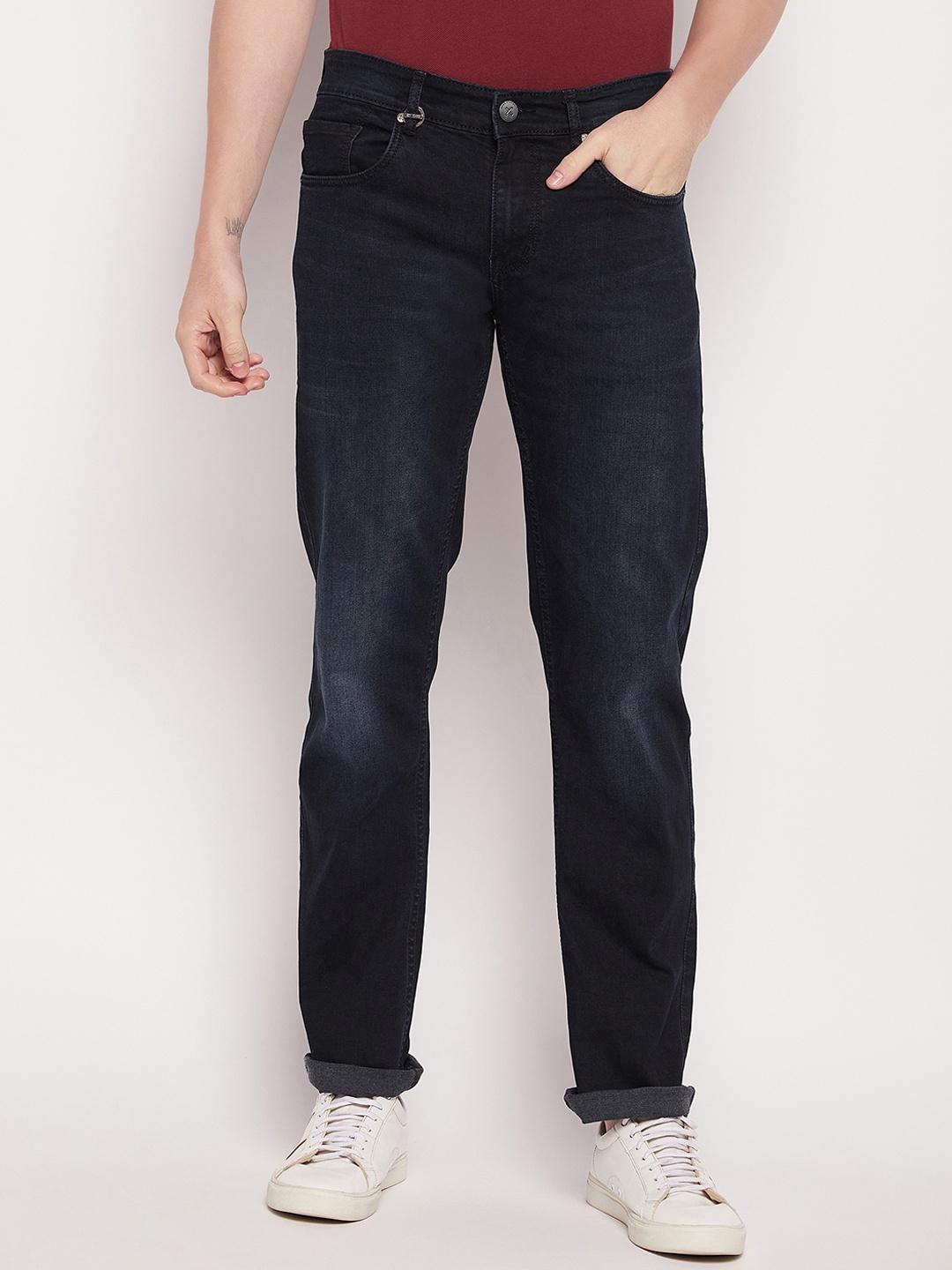 

Duke Men Light Fade Stretchable Jeans, Black