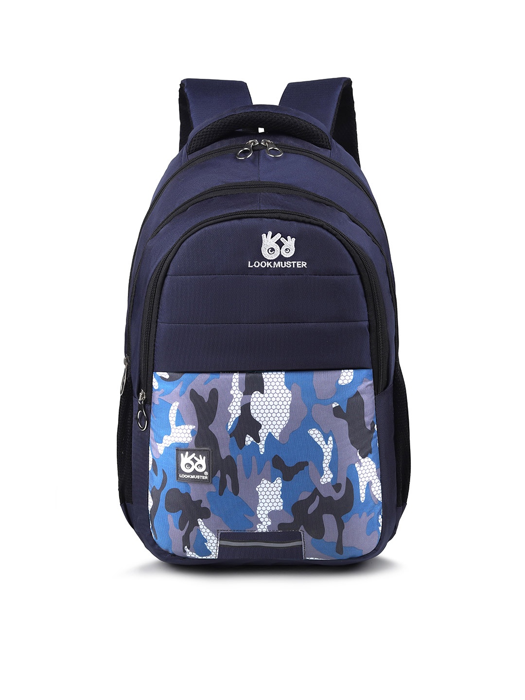 

LOOKMUSTER Unisex Geometric Backpack, Navy blue