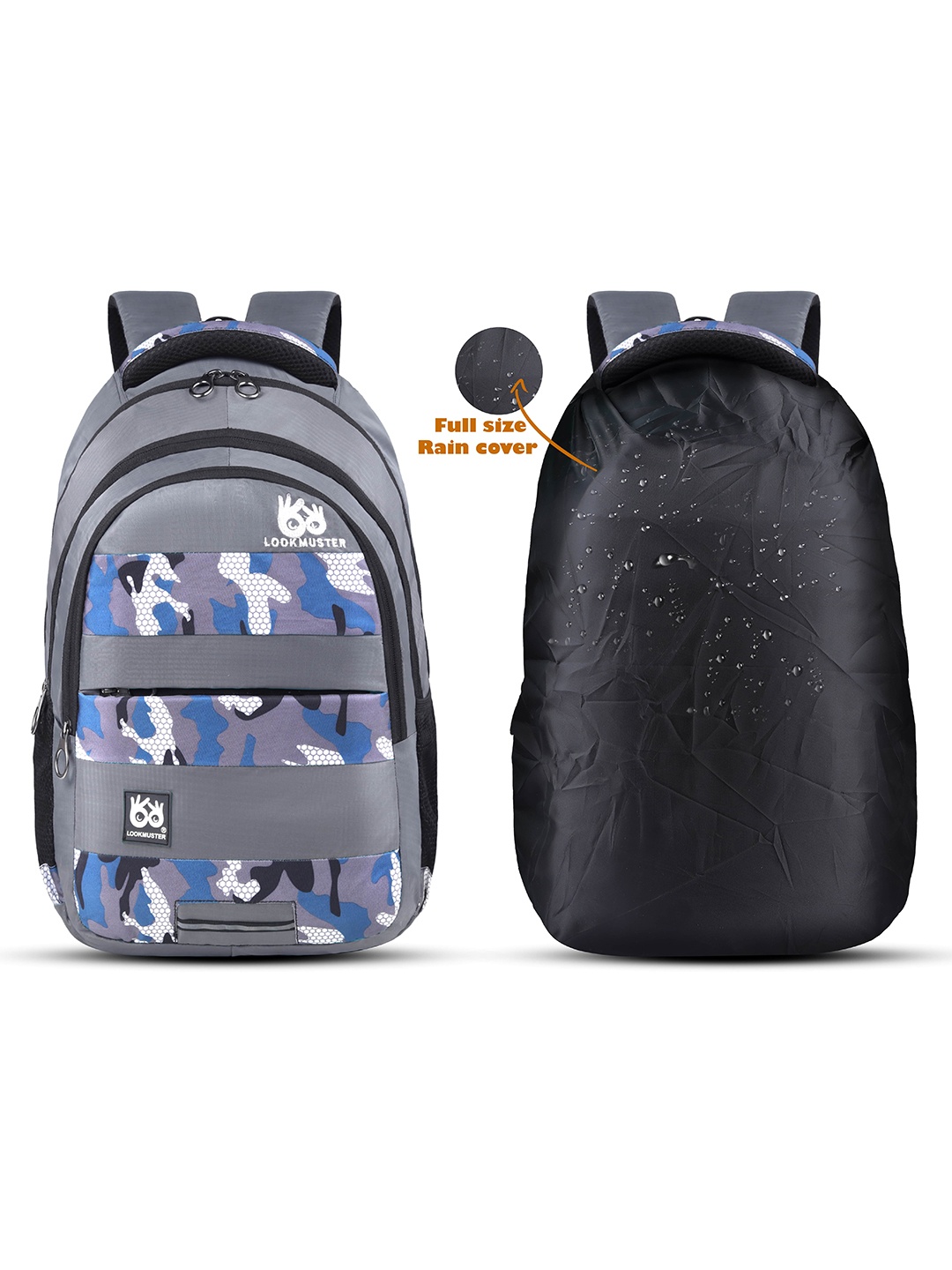 

LOOKMUSTER Unisex Camouflage Backpack, Grey