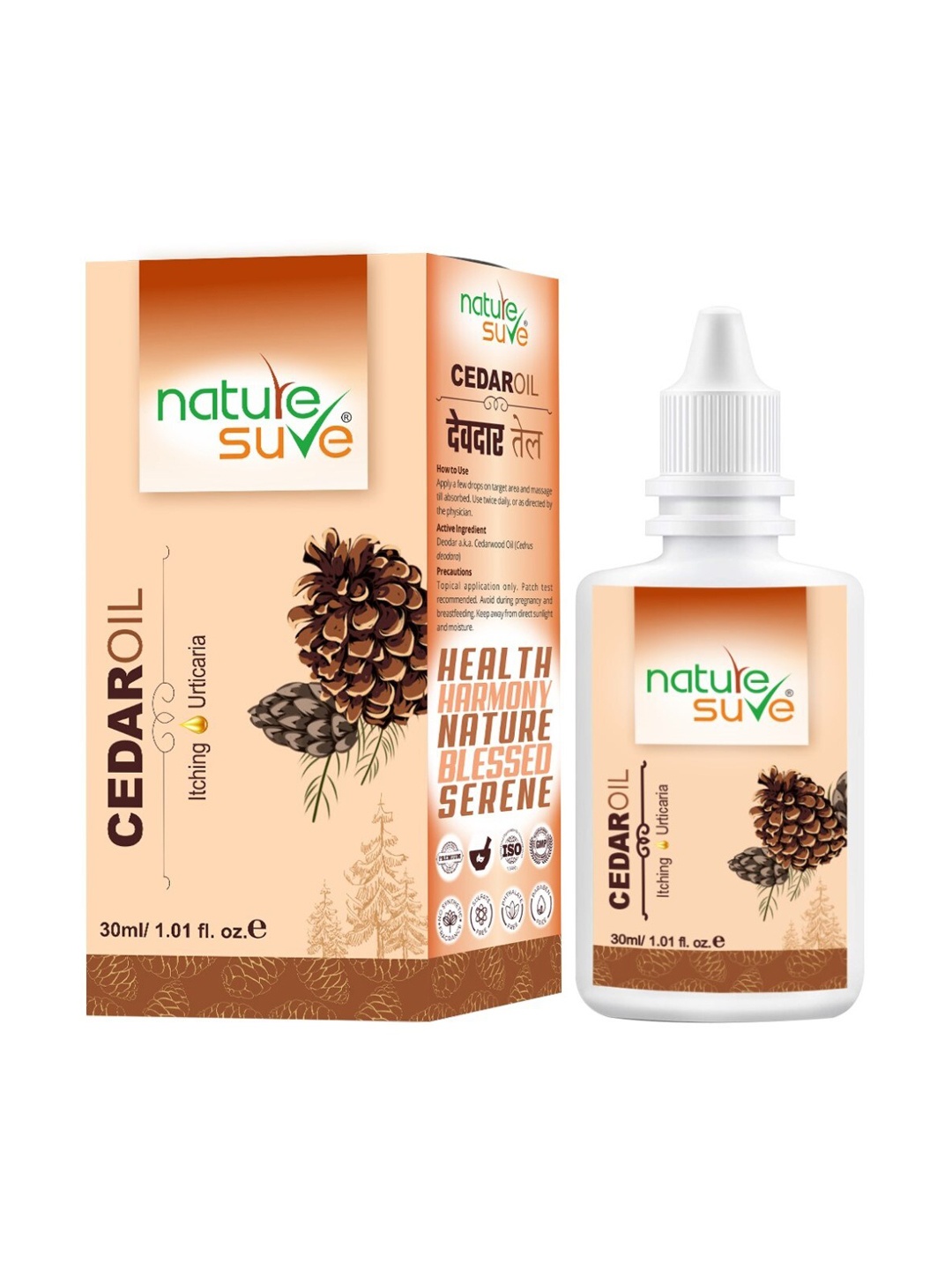 

Nature Sure Cedar Oil for Itching & Urticaria - 30ml, Brown