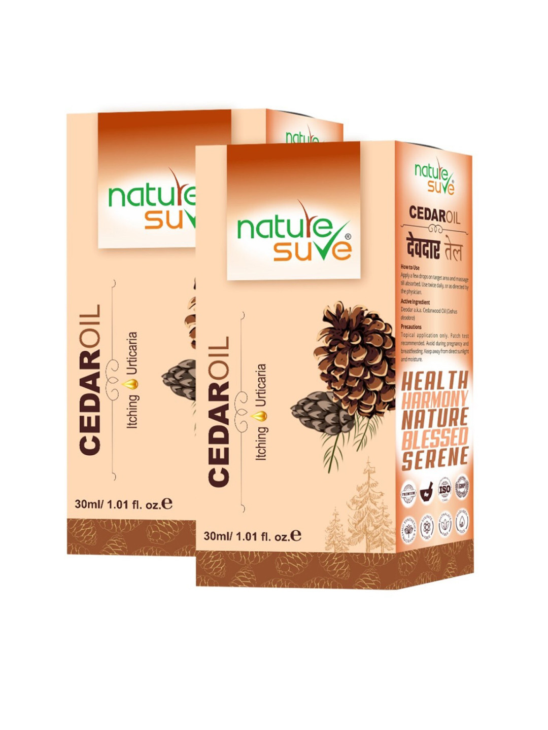 

Nature Sure Set Of 2 Cedar Oil for Itching & Urticaria - 30ml Each, Brown