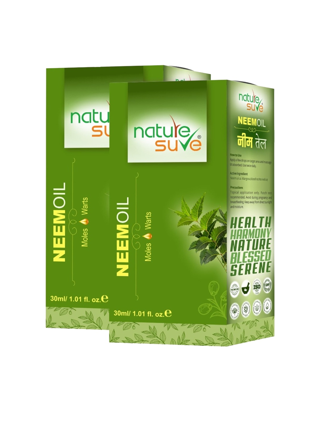 

Nature Sure Set Of 2 Neem Oil - 30 ml Each, Green