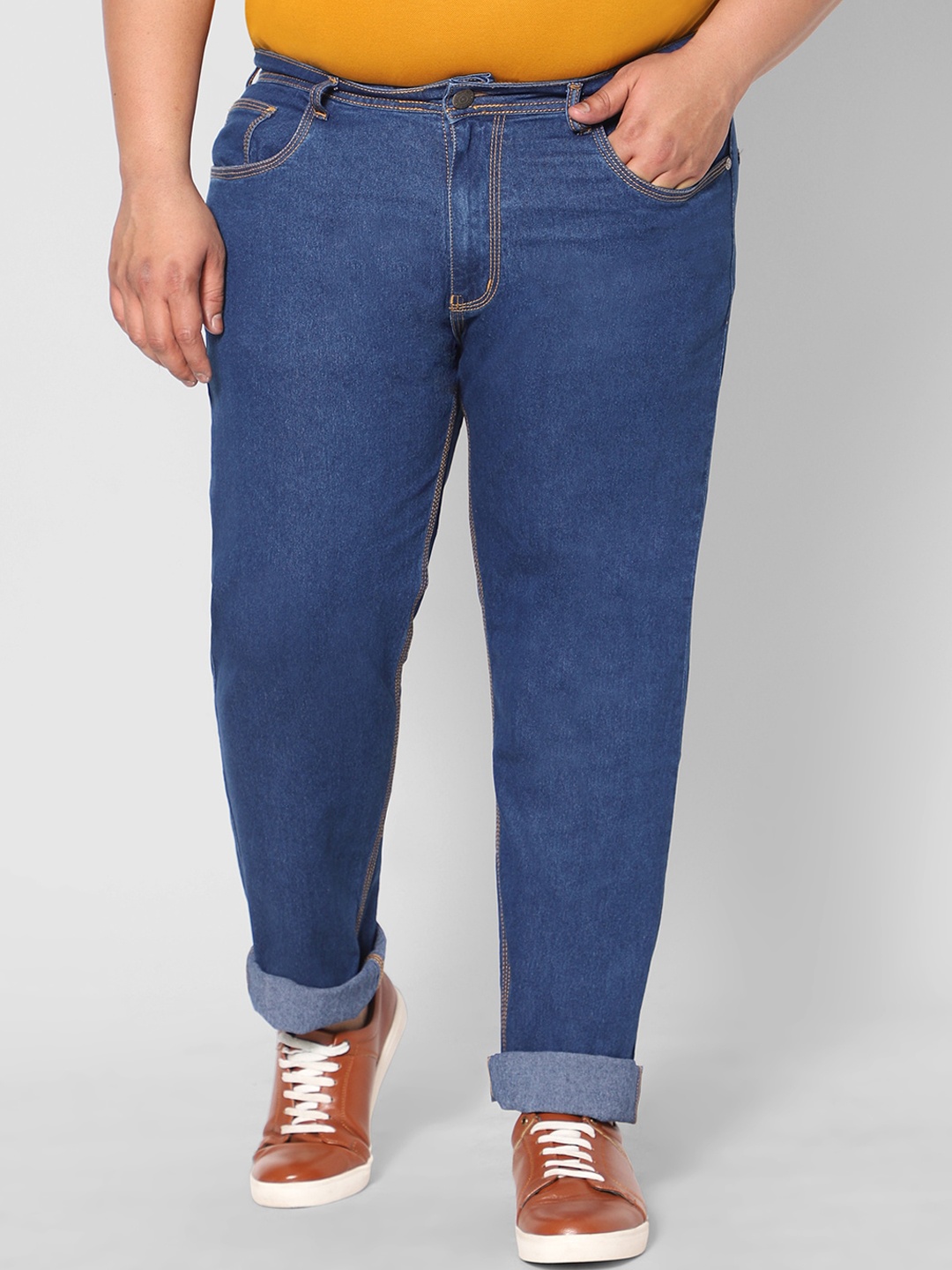 

HJ HASASI Men Plus Size Stretchable Cotton Jeans, Blue
