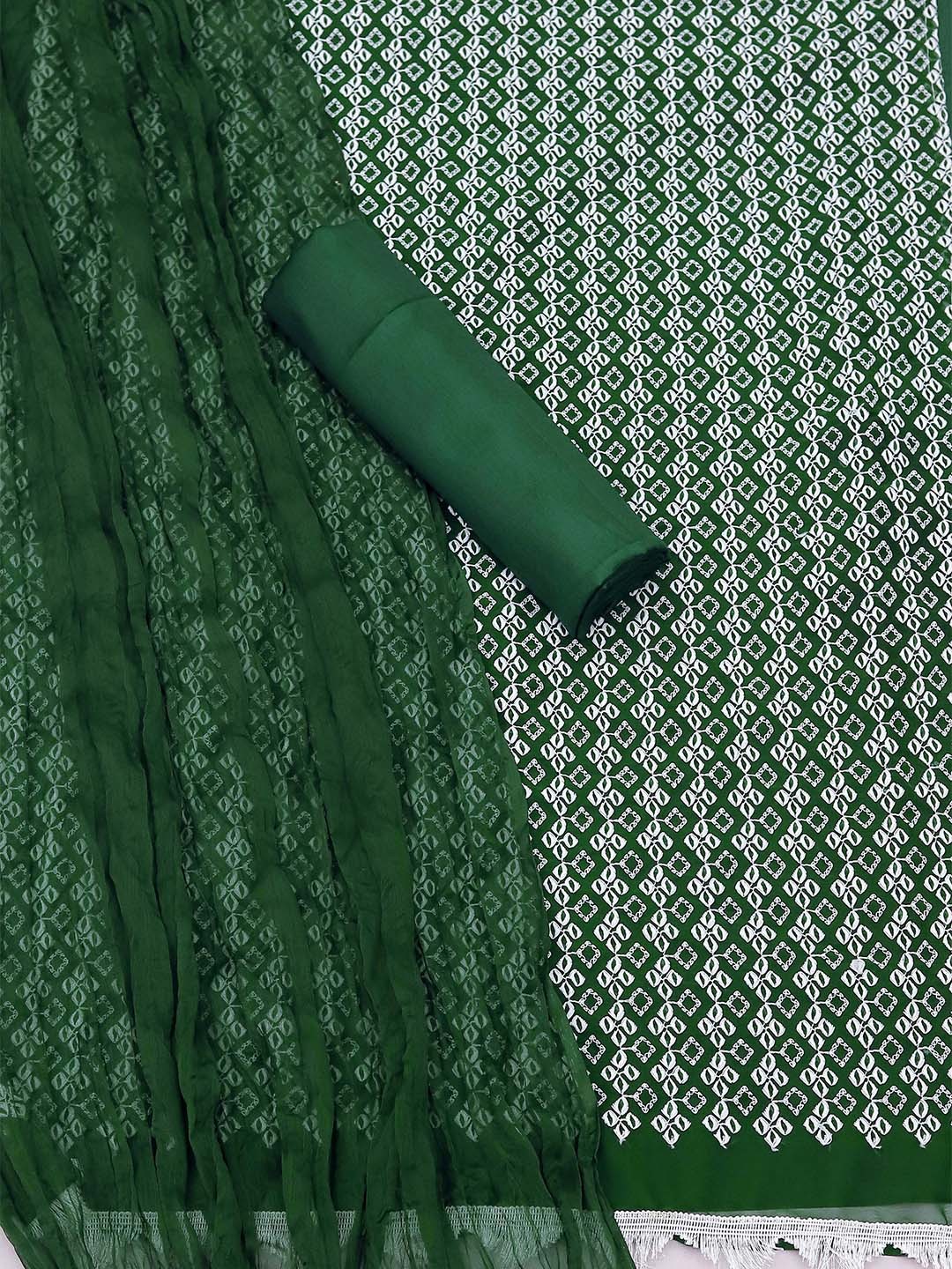 

KALINI Embroidered Silk Georgette Unstitched Dress Material, Green