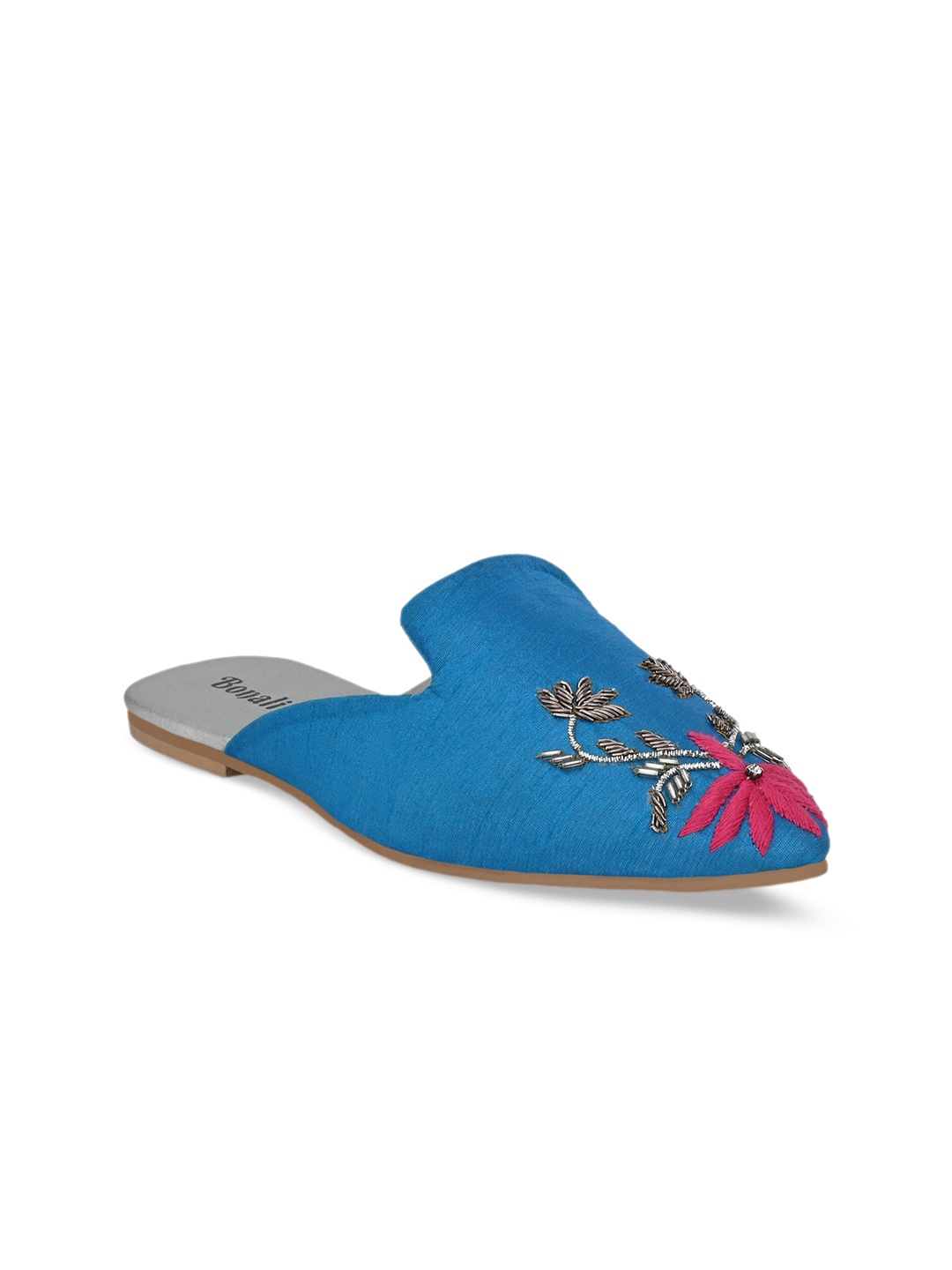 

BONALI Women Embellished Mules Flats, Blue