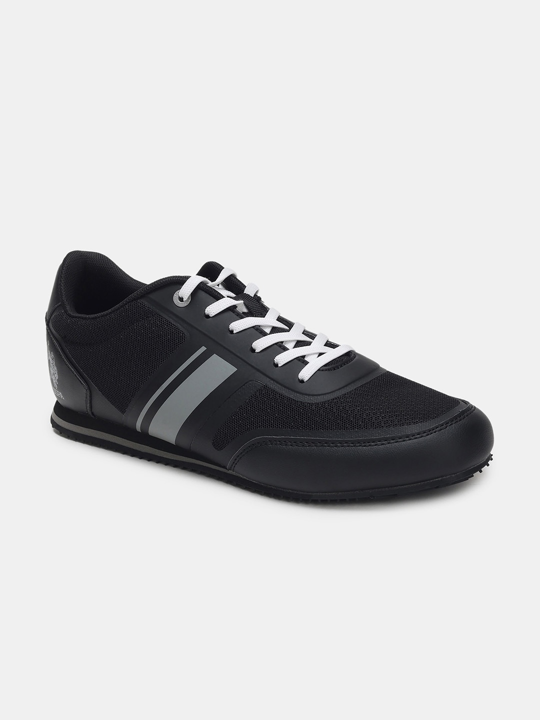 

U S Polo Assn Men Striped Sneakers, Black