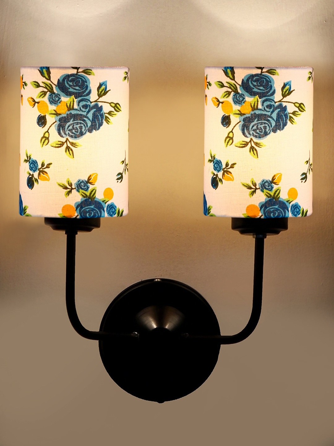 

Devansh White & Blue Printed Dual Wall Lamps