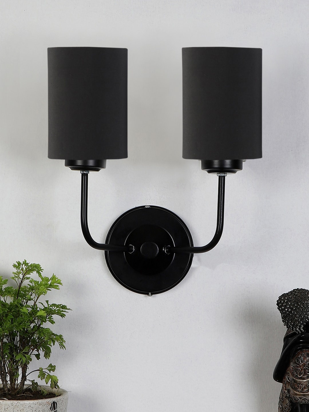 

Devansh Black Dual Wall Mounted Lamps