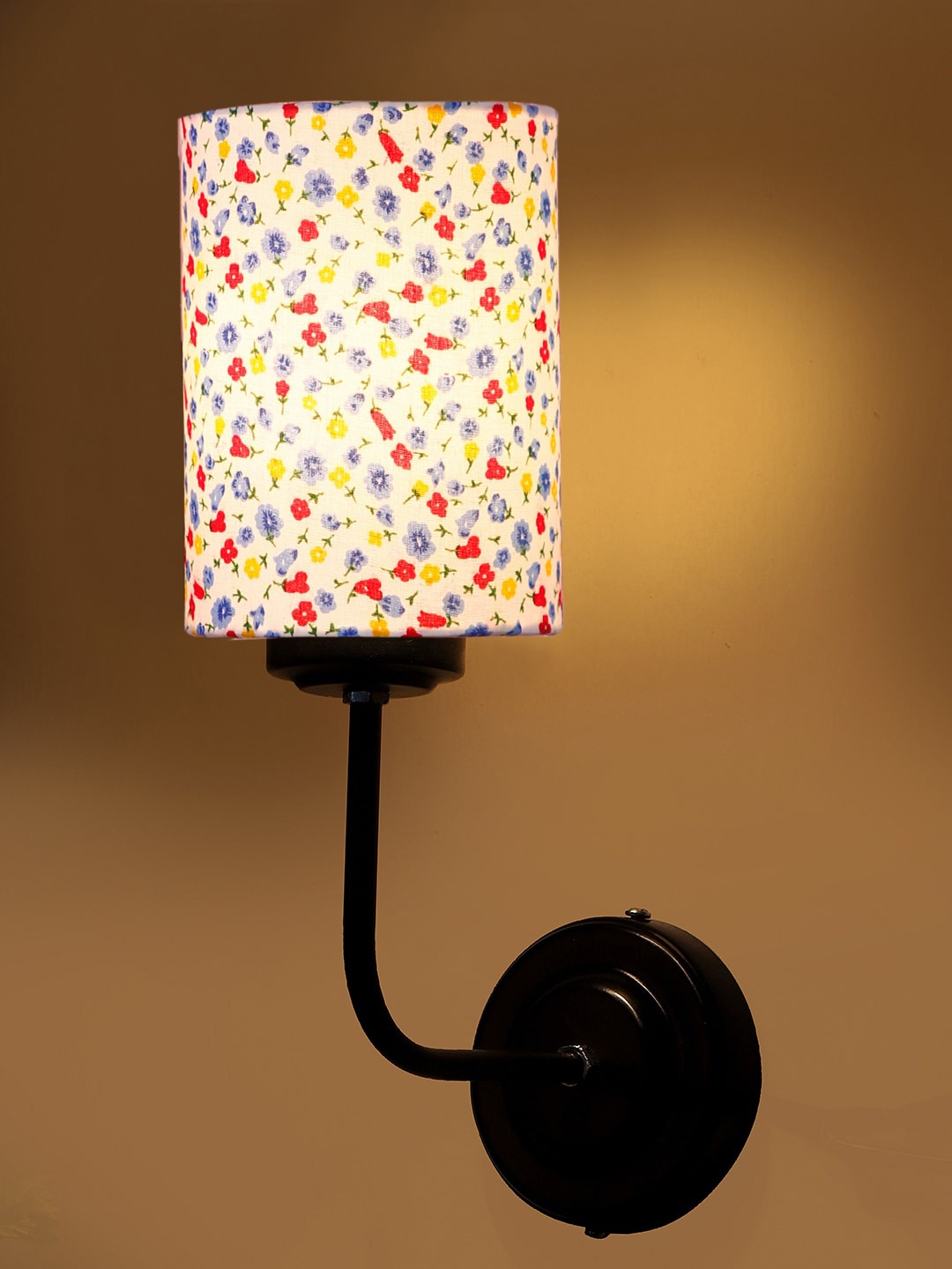 Devansh White & Red Printed Wall Lamps