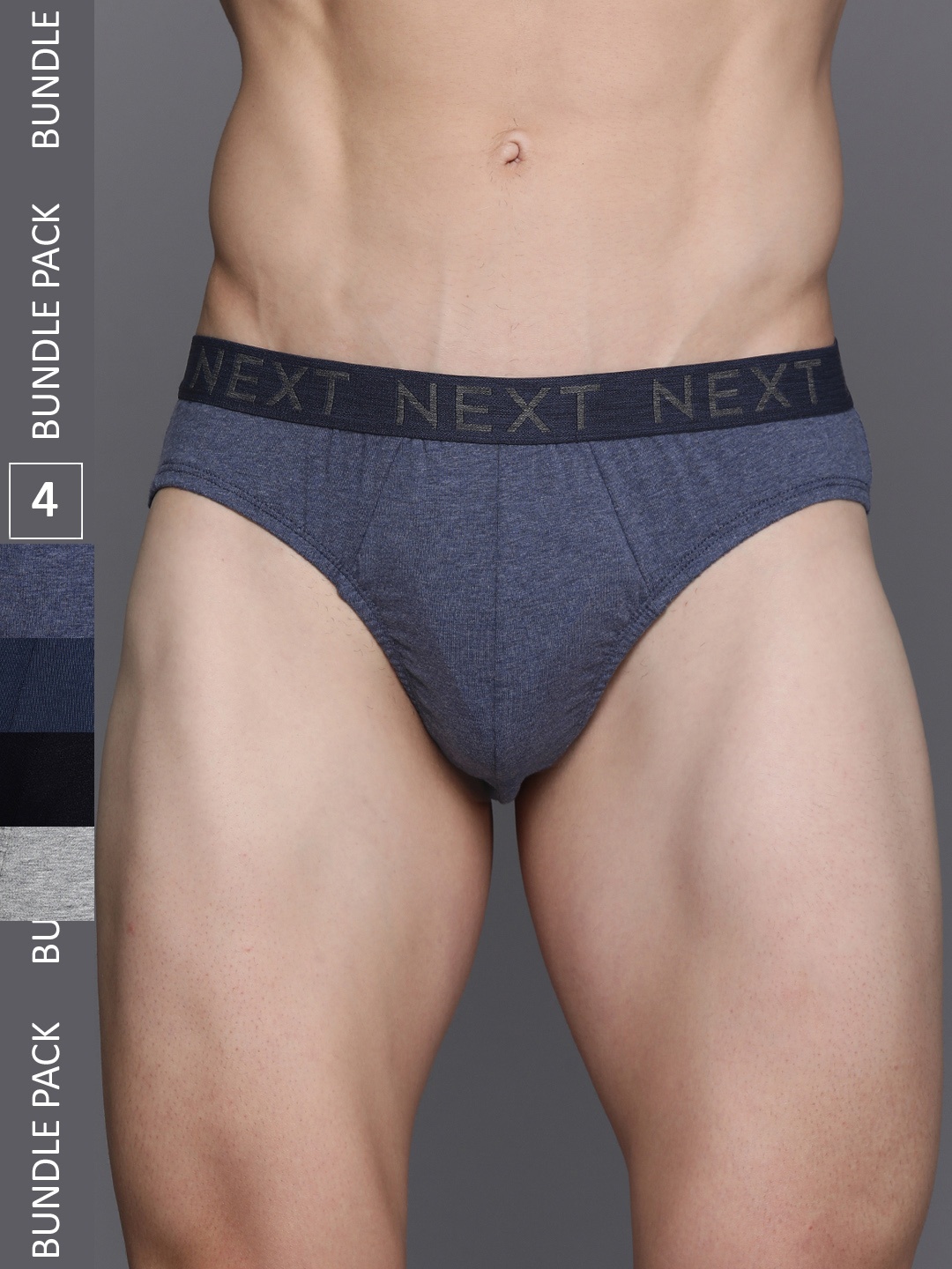 

NEXT Men Pack of 4 Solid Briefs 111655, Blue