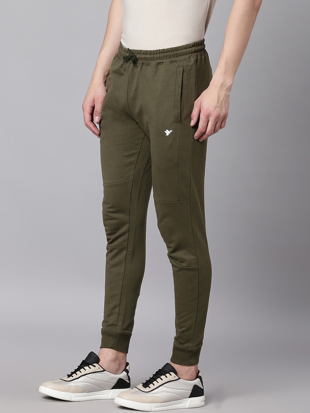 

Hubberholme Men Slim-Fit Cotton Joggers, Olive