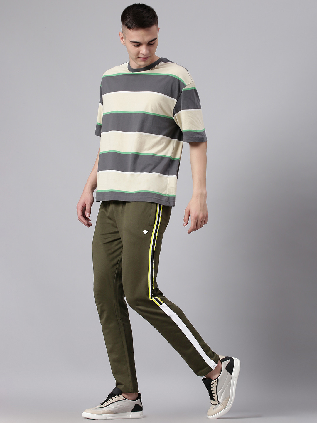 

Hubberholme Men Pure Cotton Slim-Fit Track Pants, Olive