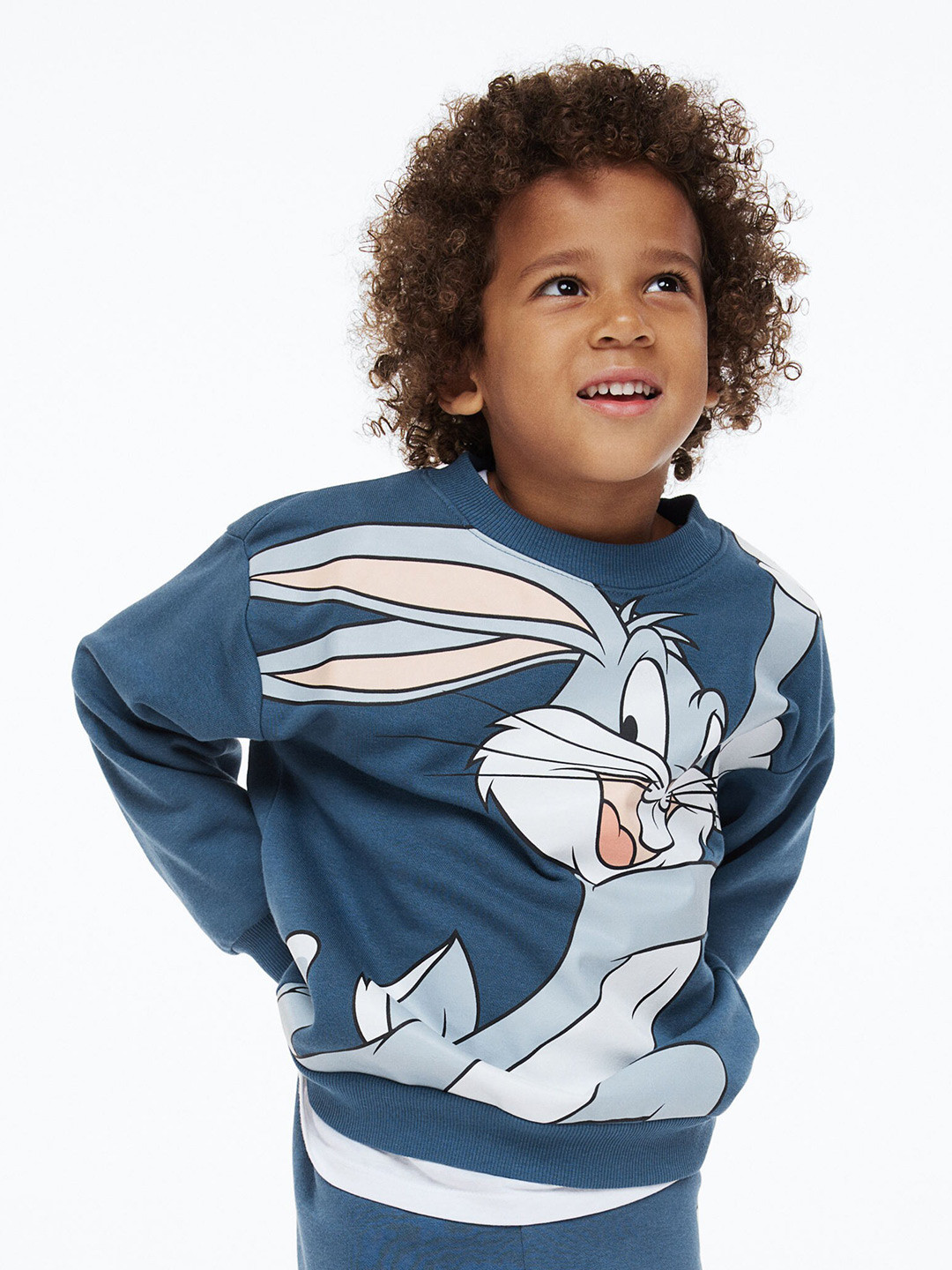 

H&M Boys Oversized Bugs Bunny Printed Sweatshirt, Blue