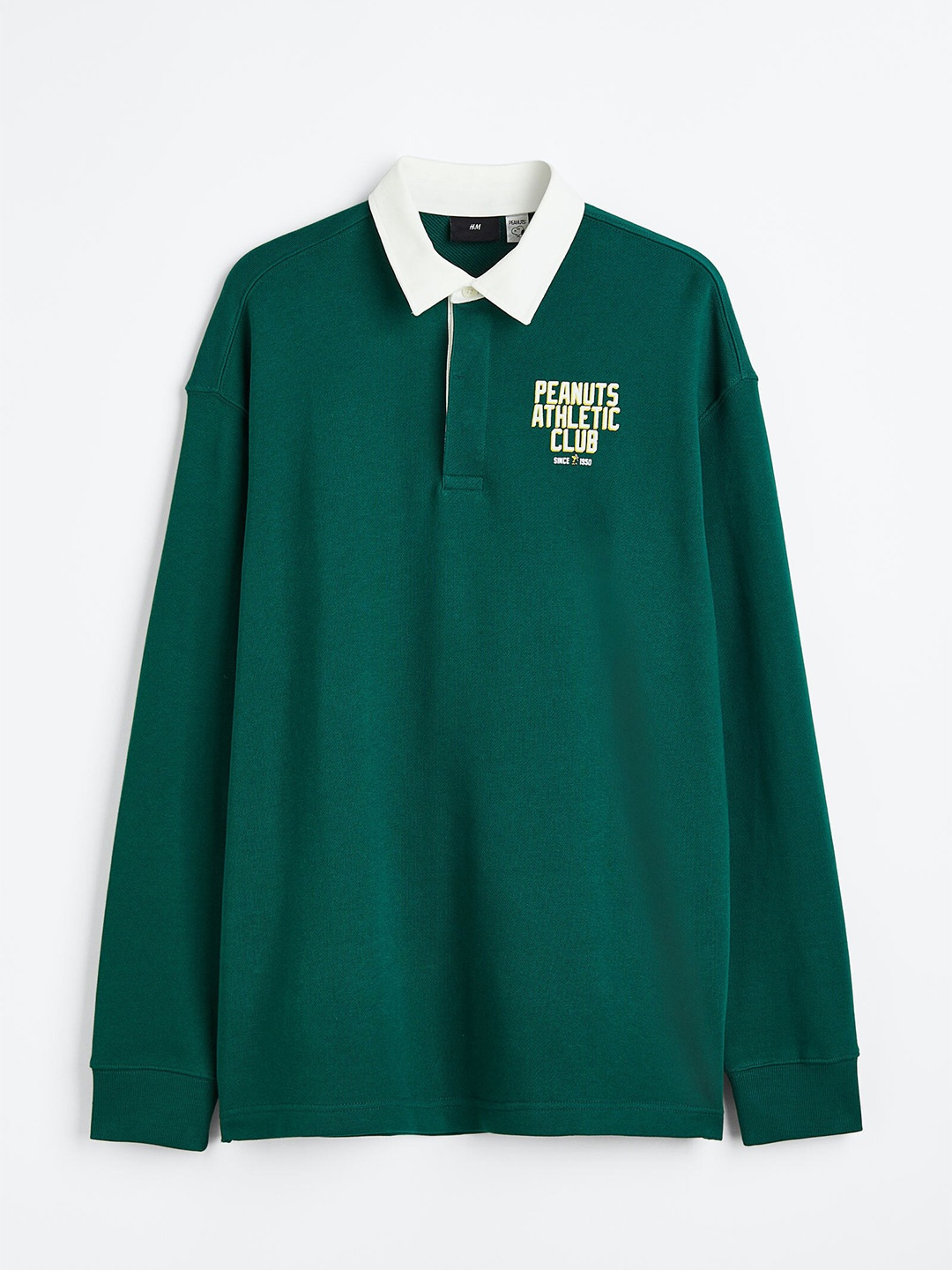 

H&M Men Relaxed Fit Printed polo shirt, Green