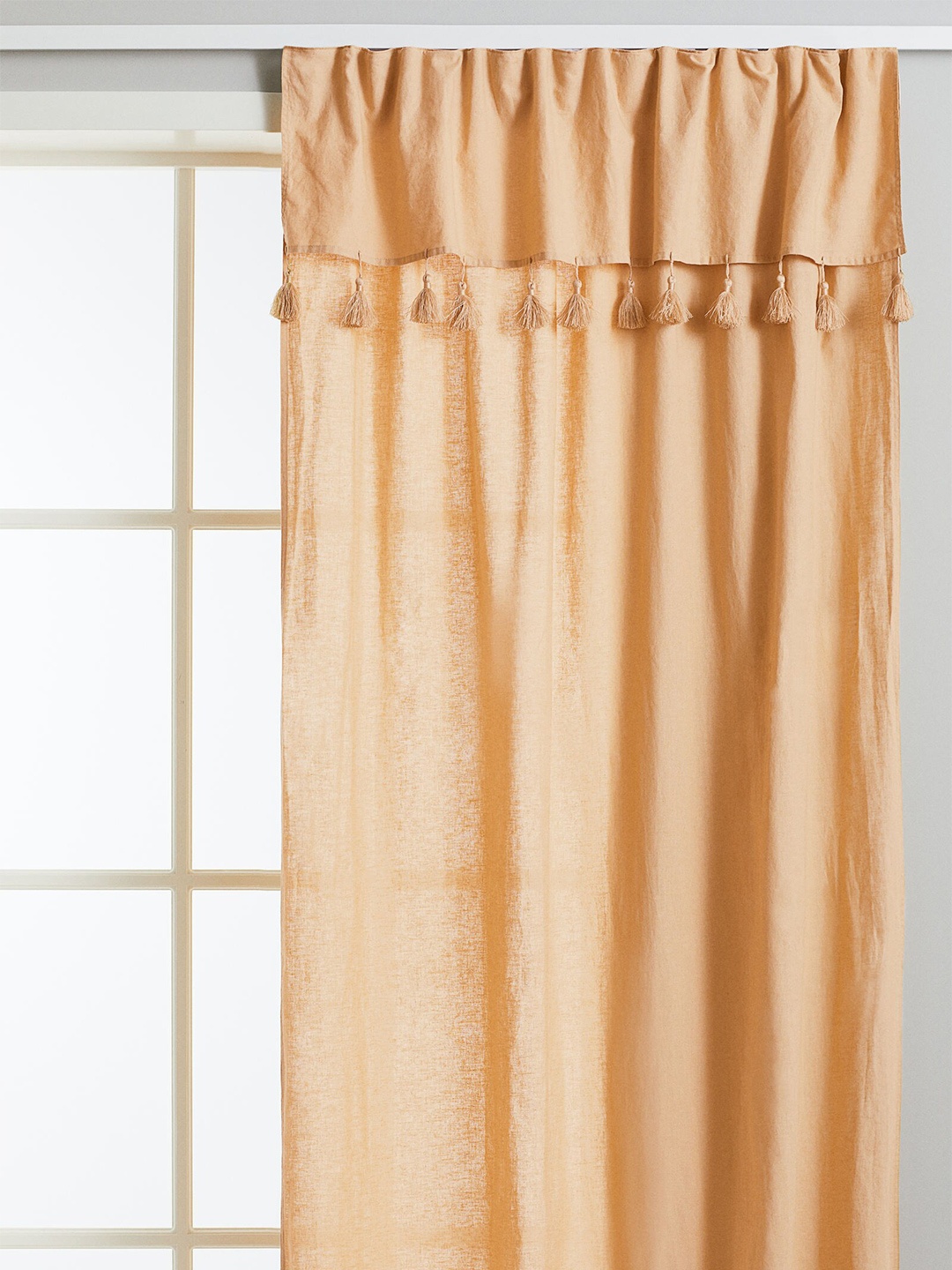

H&M 2-pack tasselled curtain lengths, Beige