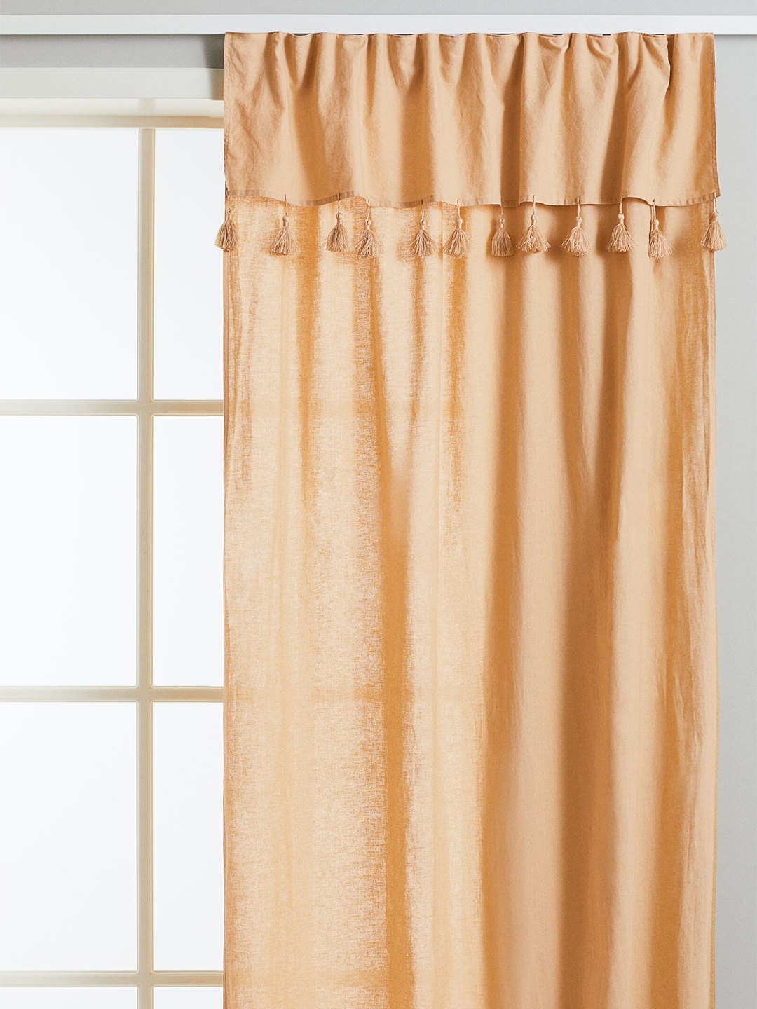 

H&M 2-pack tasselled curtains, Beige