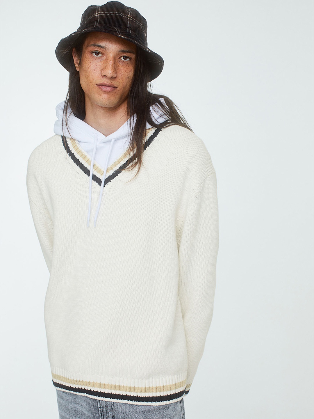 

H&M Men Relaxed Fit Cotton jumper, White